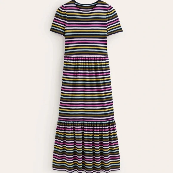 Boden | Dresses | Boden Emma Tiered Jersey Midi Dress | Poshmark